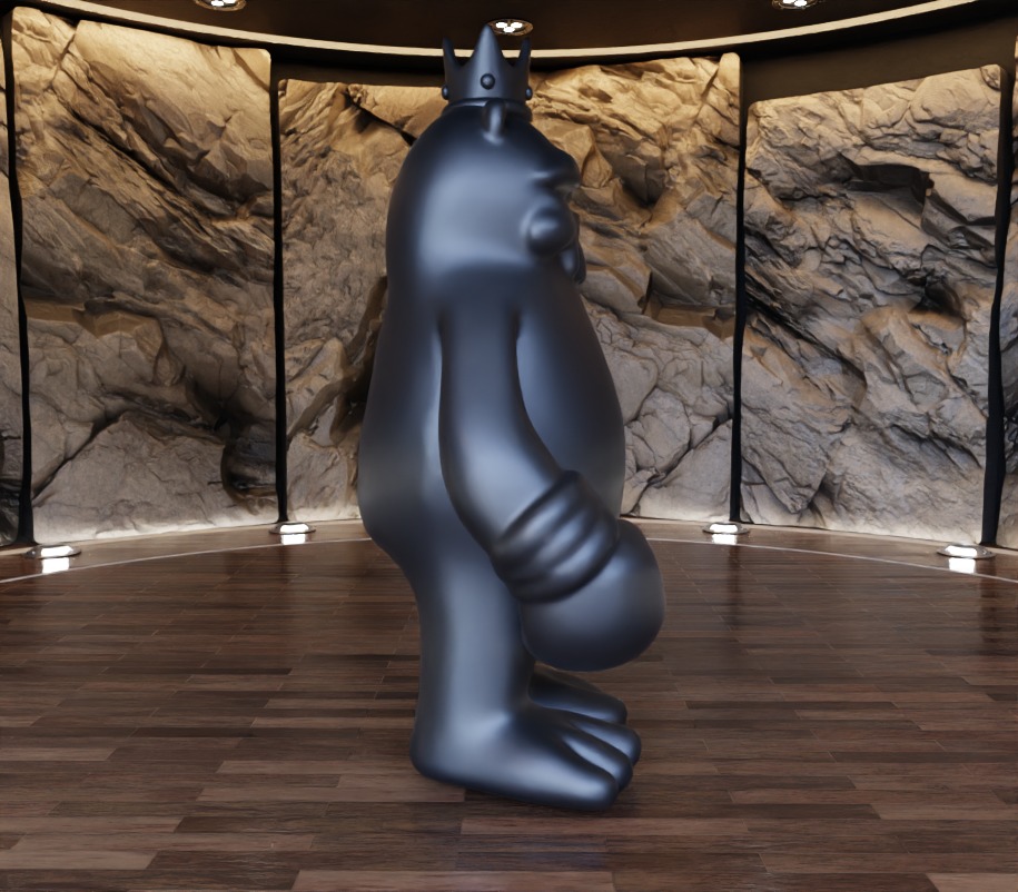 The Bear Champ Collaboration Fan Art Toy  3D print model_4