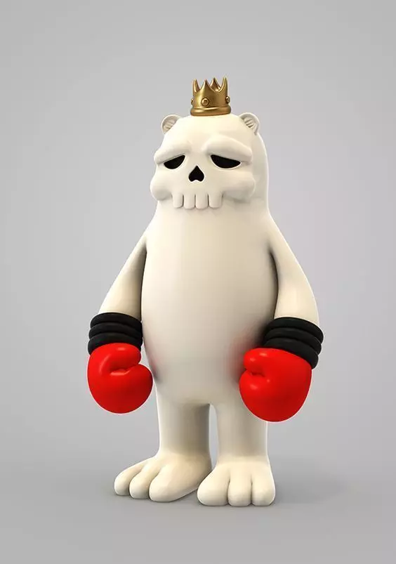 The Bear Champ Collaboration Fan Art Toy  3D print model_0