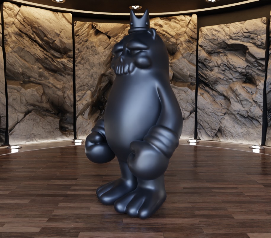 The Bear Champ Collaboration Fan Art Toy  3D print model_8