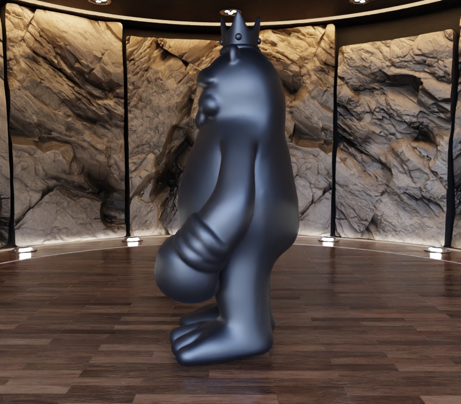 The Bear Champ Collaboration Fan Art Toy  3D print model_7