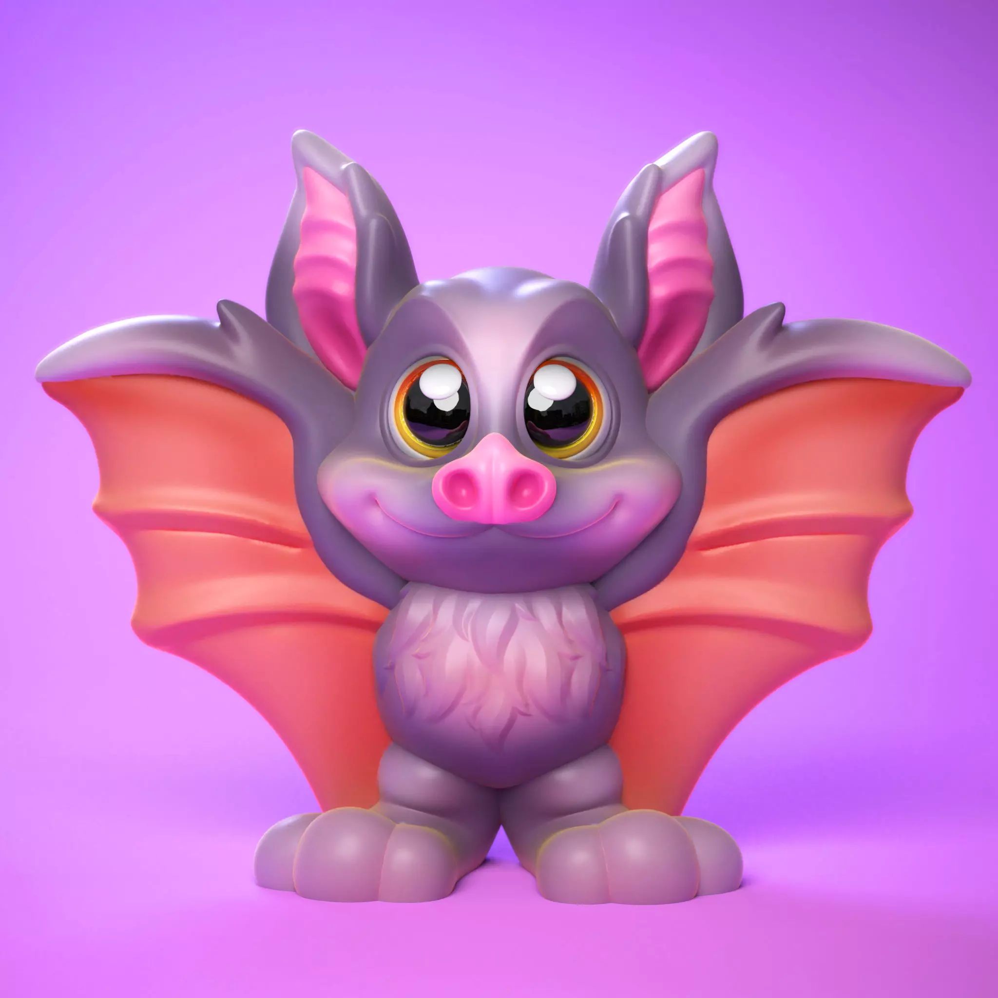 Cute BAT no supports 3D print model