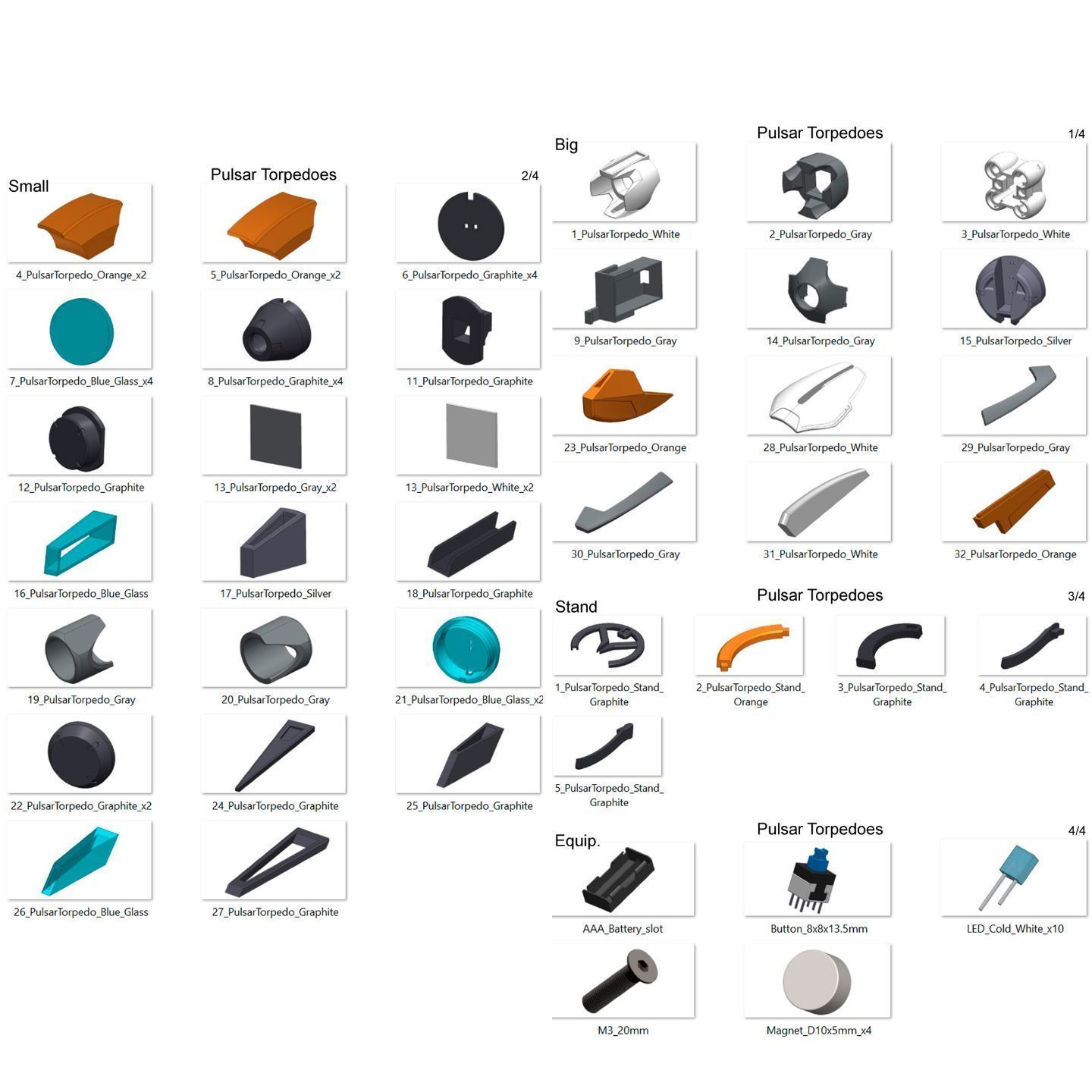 Juno Pulsar Torpedoes - Overwatch - STL OBJ CAD - Commercial Use 3D print model_17