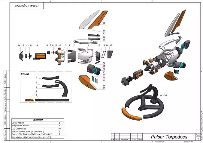 Juno Pulsar Torpedoes - Overwatch - STL OBJ CAD - Commercial Use 3D print model