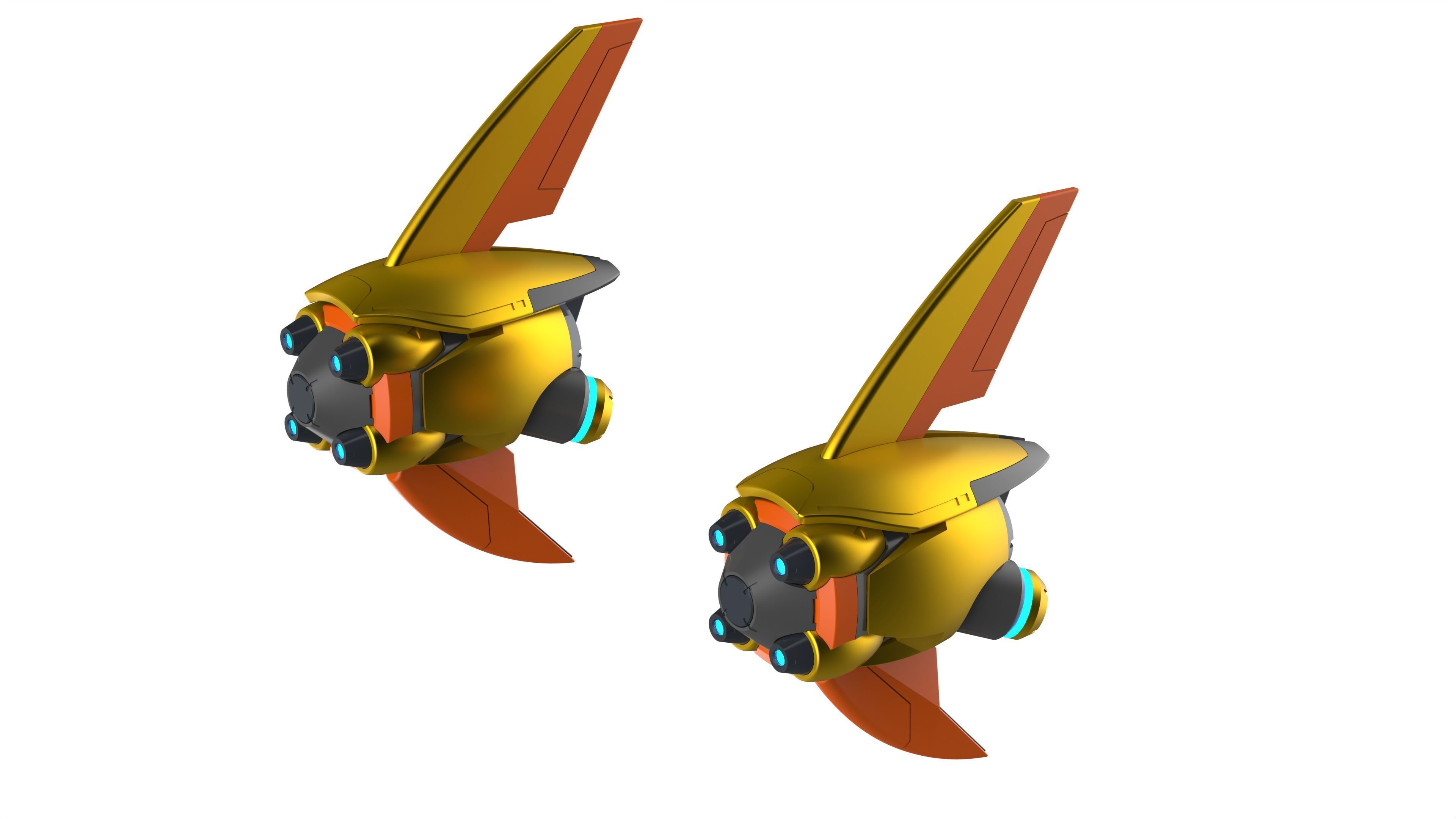 Juno Pulsar Torpedoes - Overwatch - STL OBJ CAD - Commercial Use 3D print model_13