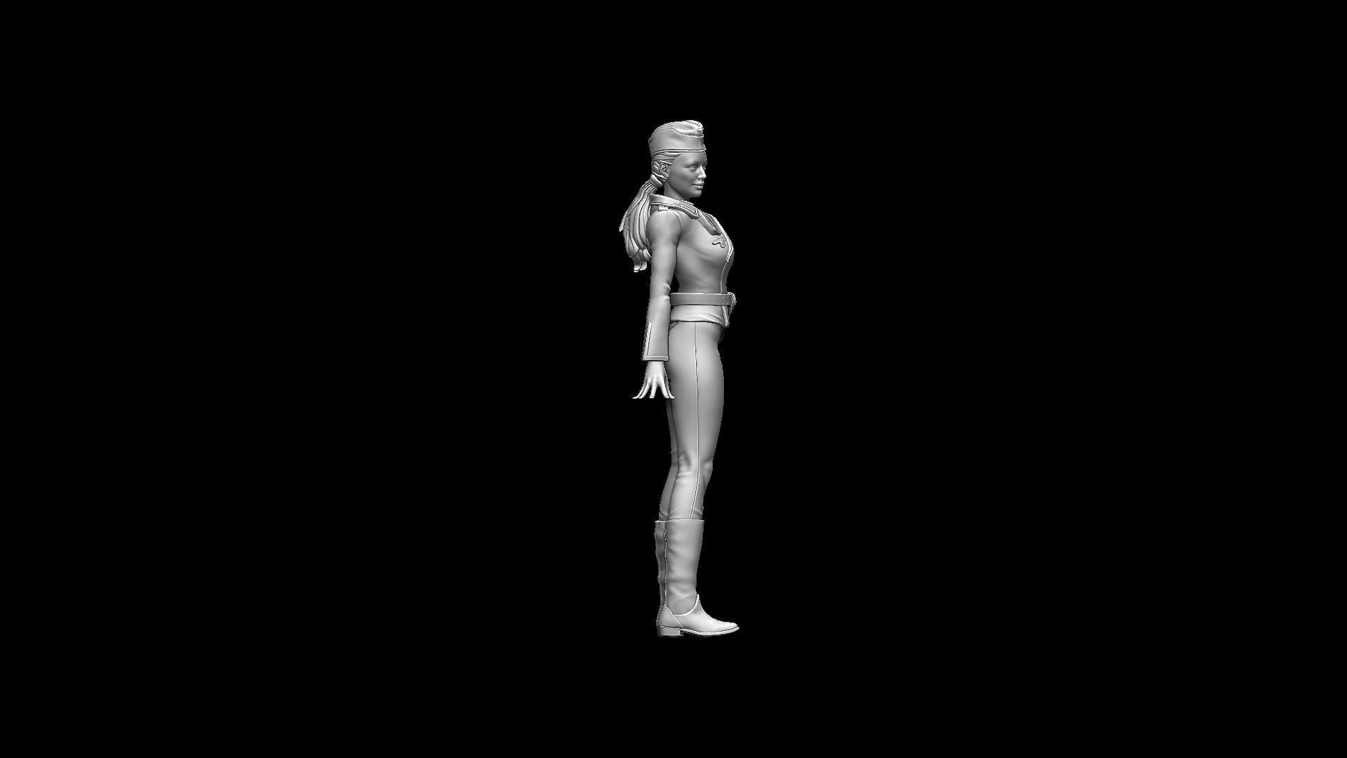 german girl tank crew 3D print model_76