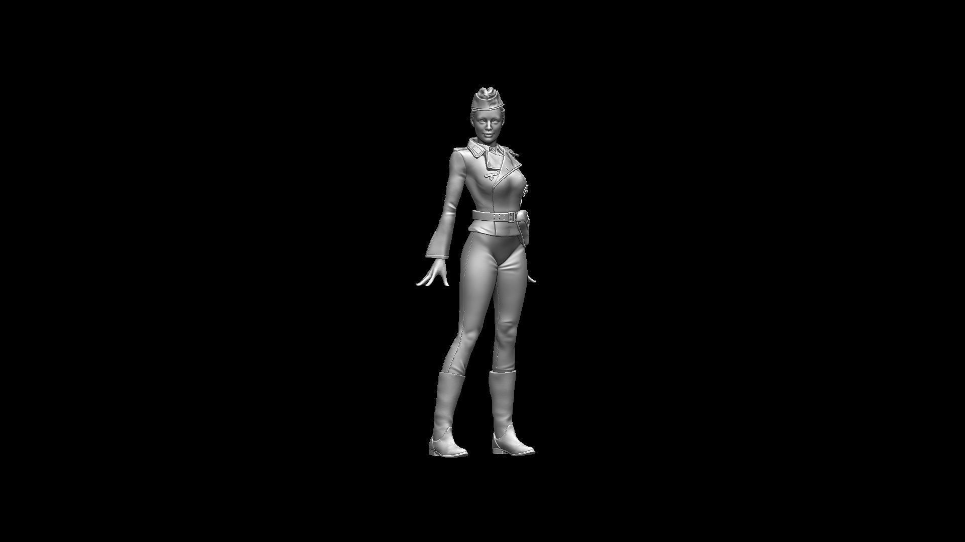 german girl tank crew 3D print model_72