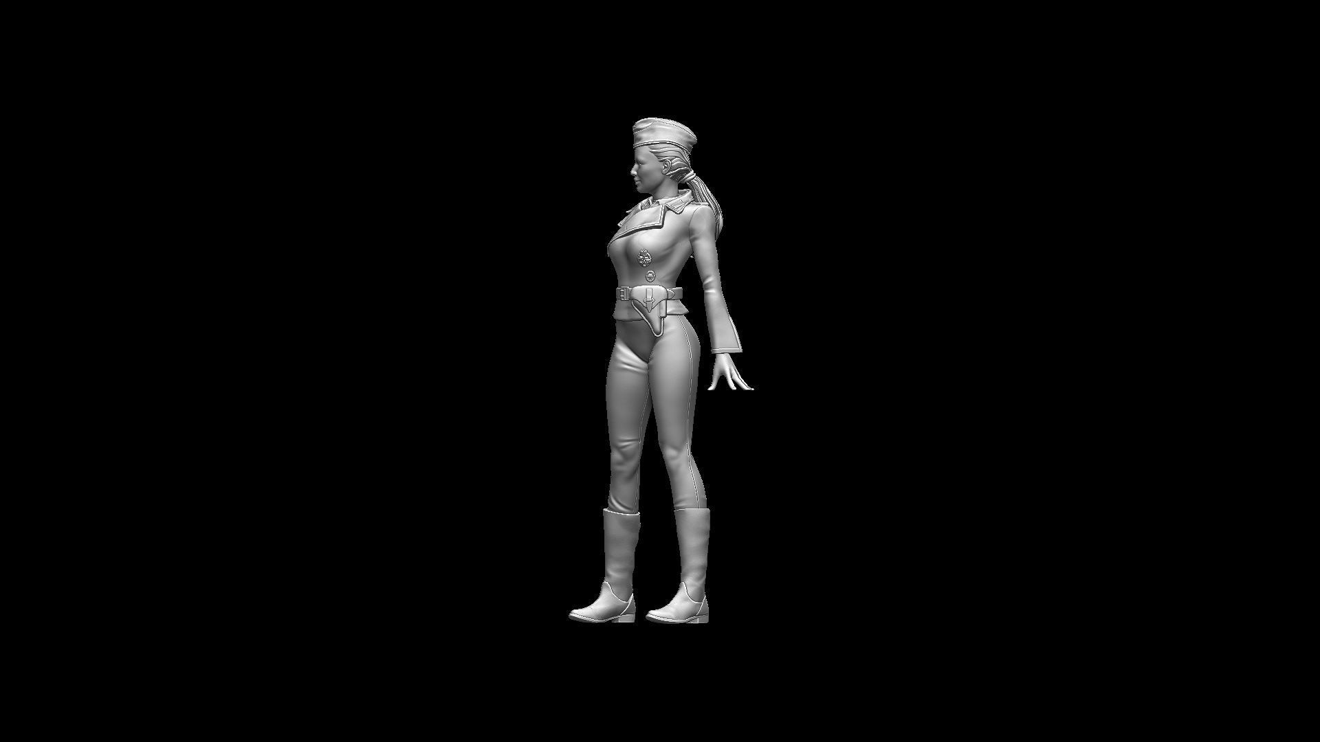 german girl tank crew 3D print model_79