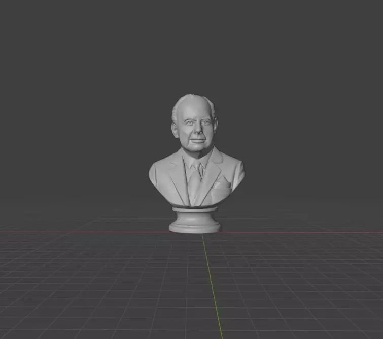 John von Neumann 3D print model