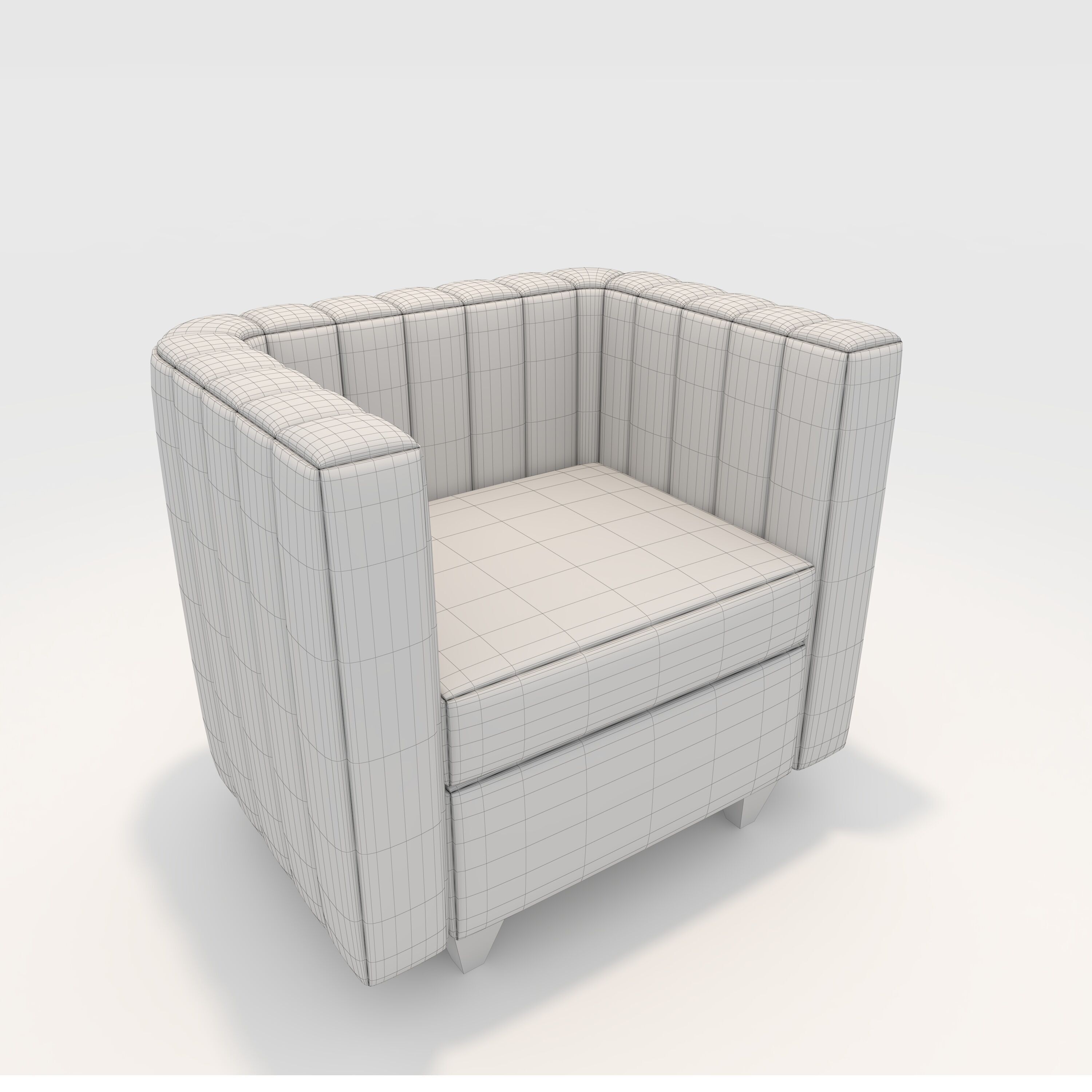 Sofa 1 Seater 1 3D model_1