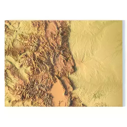 Colorado Map Topographic STL Model