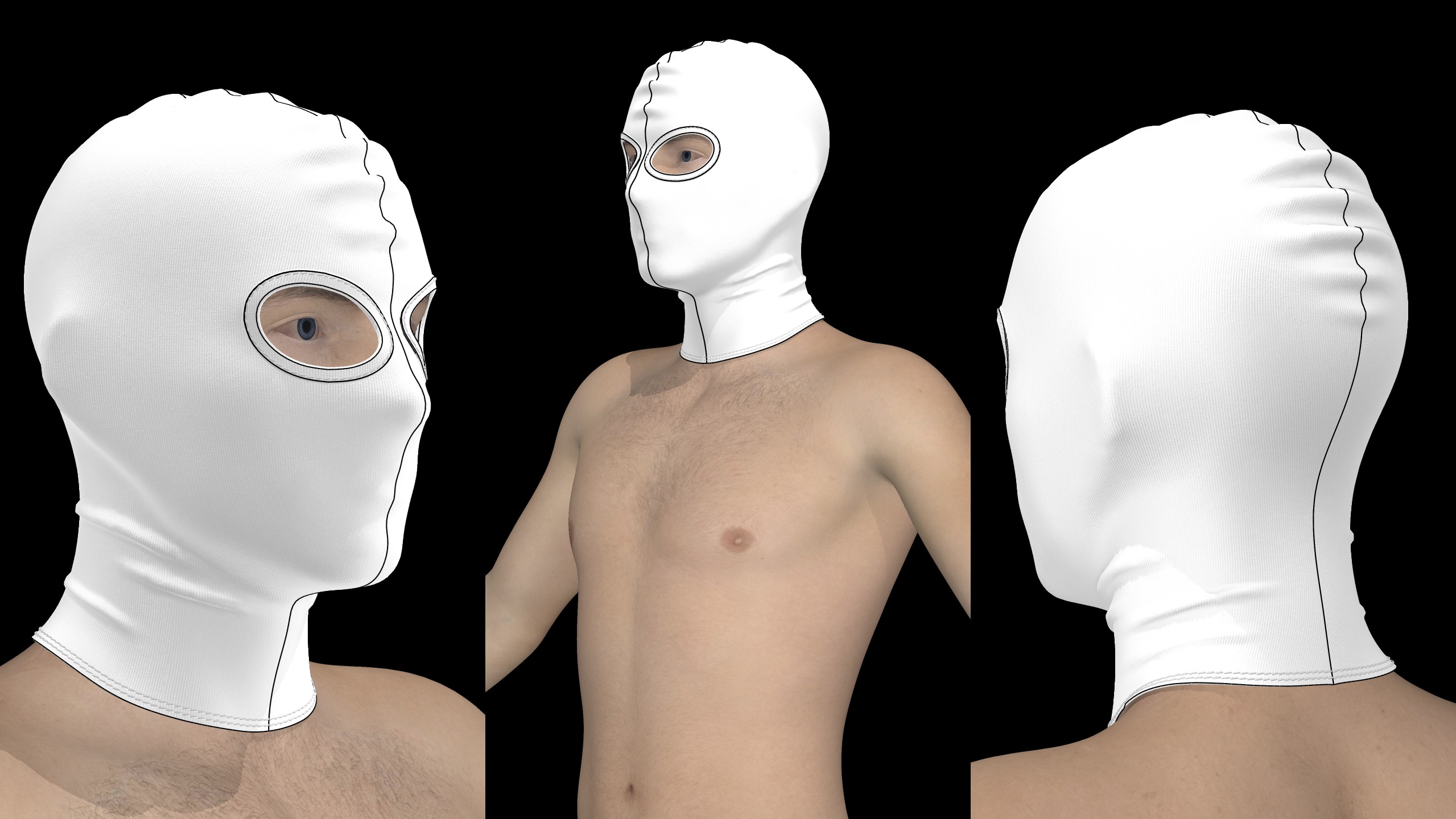 SKI MASK COMBO genesis 8 highpoly 3D model_5