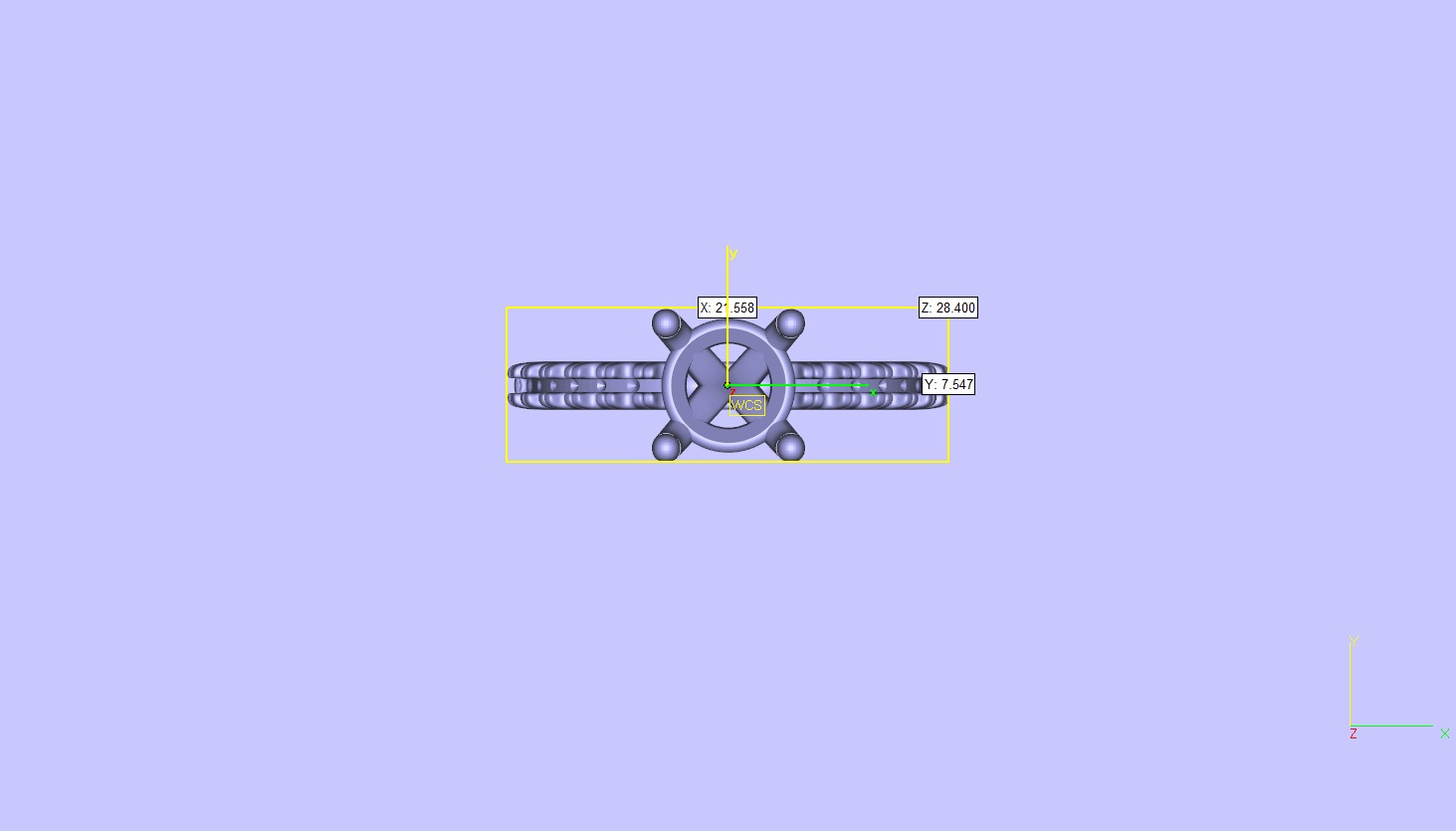 Single Row Round Cut Engagement Rings 3D print model_7
