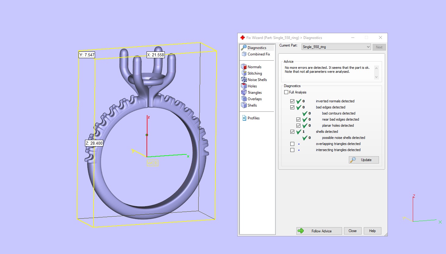 Single Row Round Cut Engagement Rings 3D print model_5