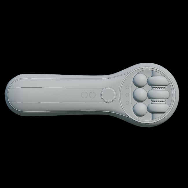 Yellow Hand Massager 3D model_15