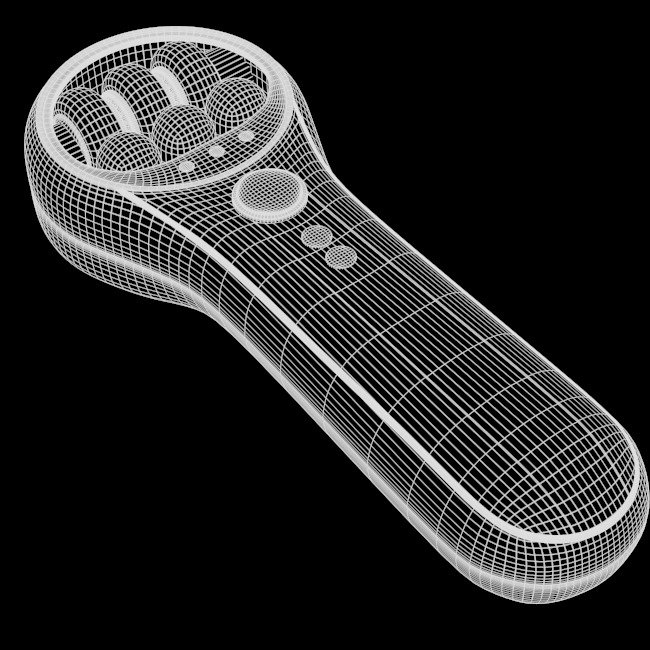 Yellow Hand Massager 3D model_25