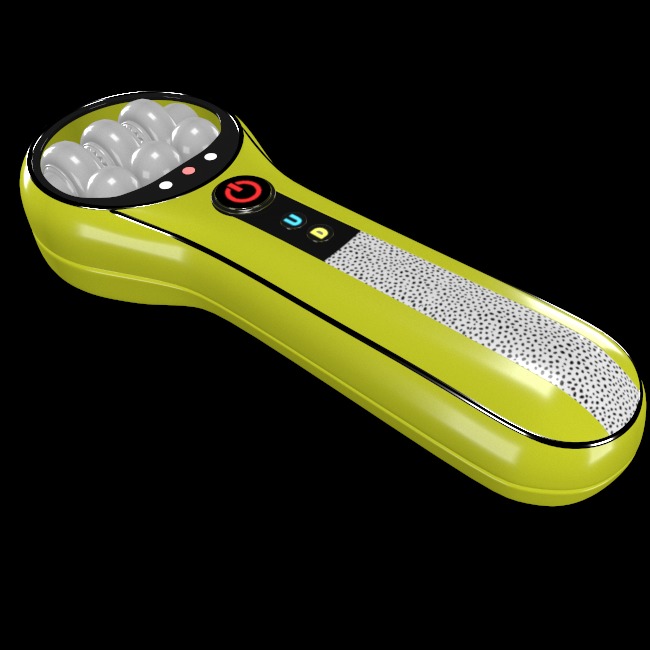 Yellow Hand Massager 3D model_3