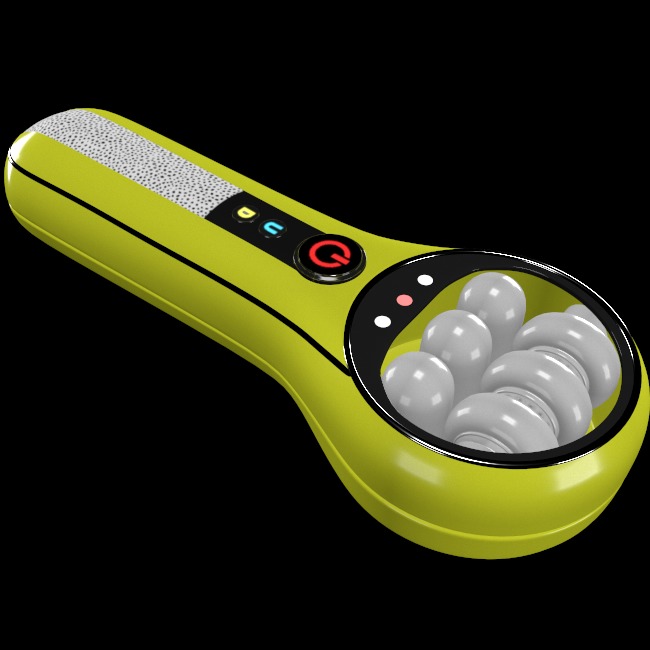 Yellow Hand Massager 3D model_1