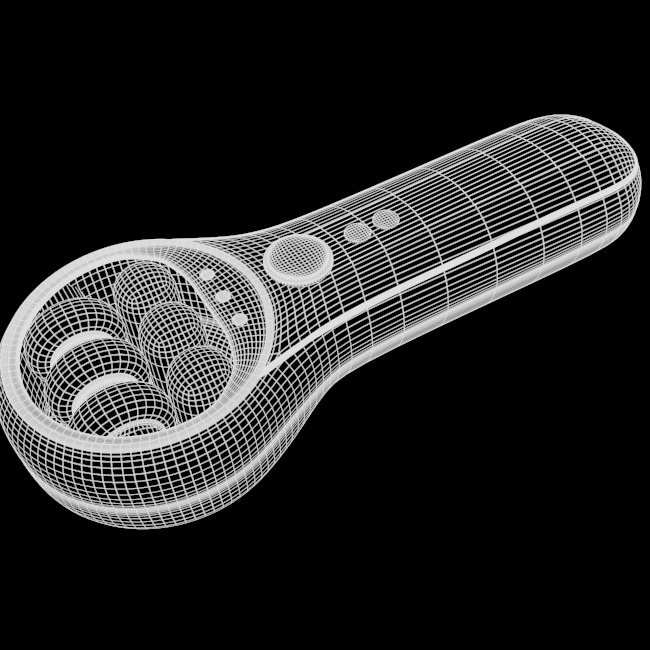 Yellow Hand Massager 3D model_26