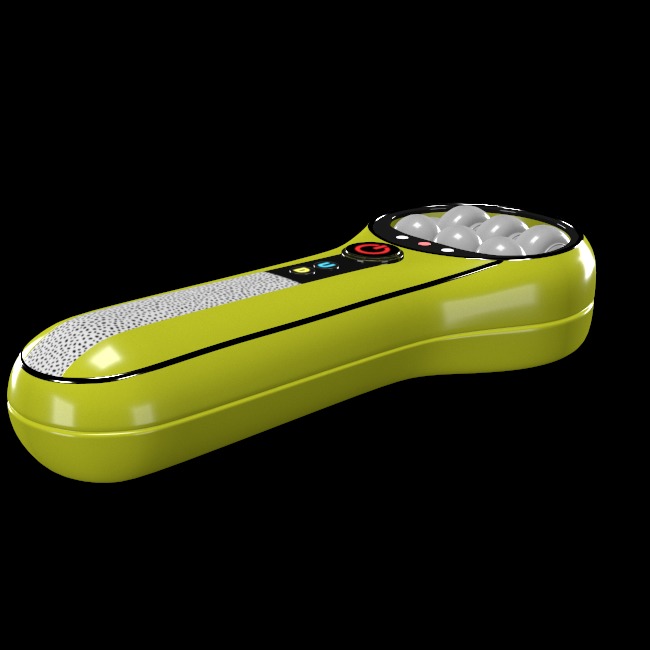 Yellow Hand Massager 3D model_8