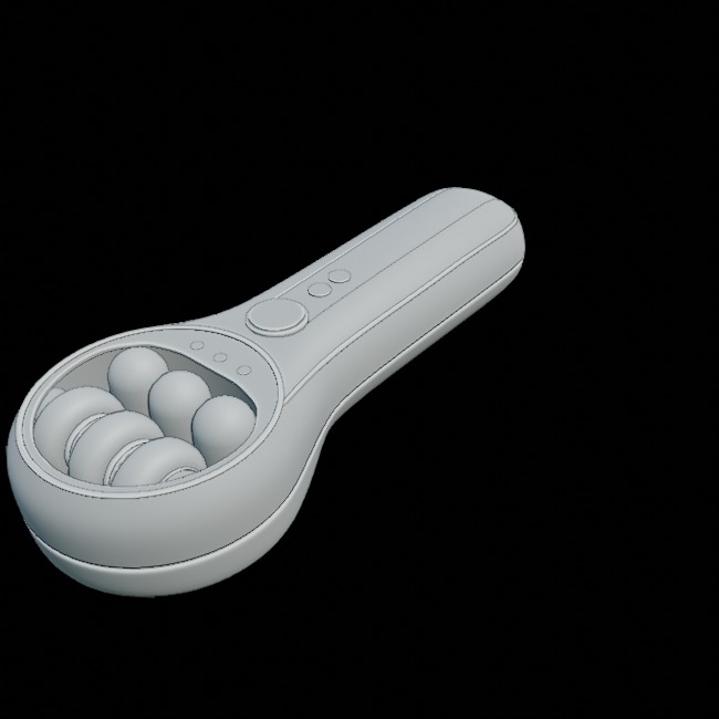 Yellow Hand Massager 3D model_16