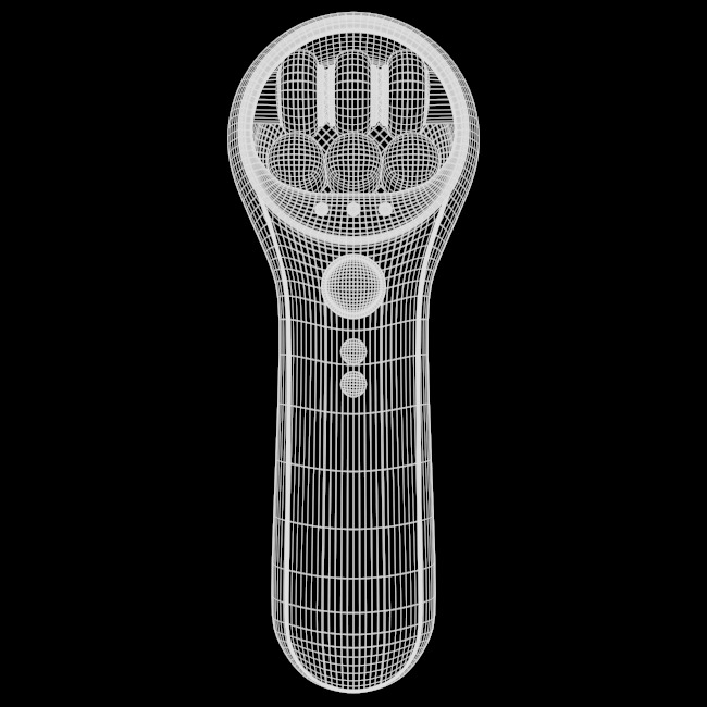 Yellow Hand Massager 3D model_18