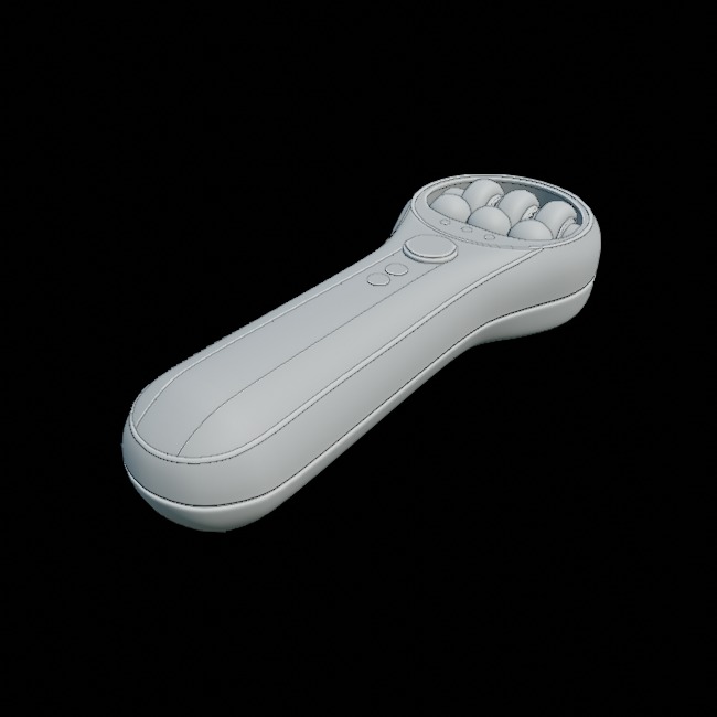 Yellow Hand Massager 3D model_12