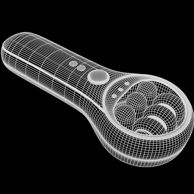 Yellow Hand Massager 3D model_19