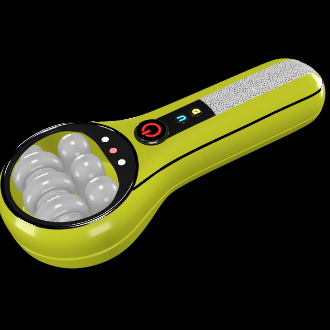 Yellow Hand Massager 3D model_7