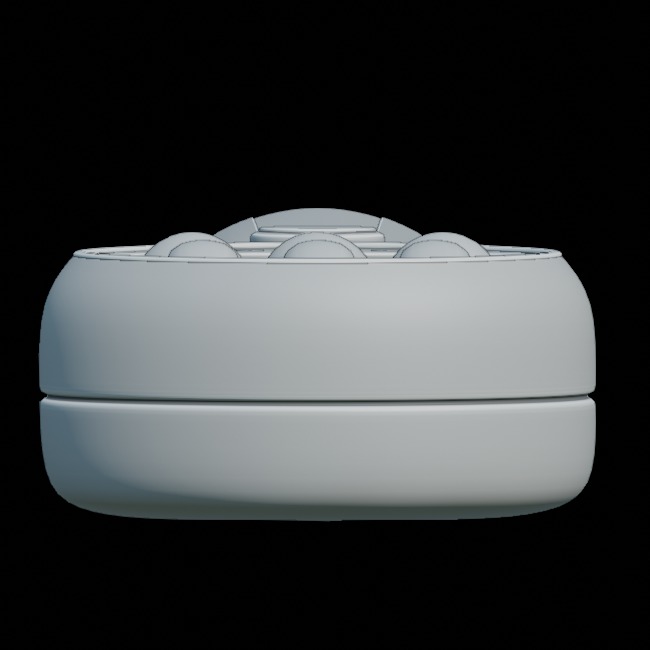 Yellow Hand Massager 3D model_17