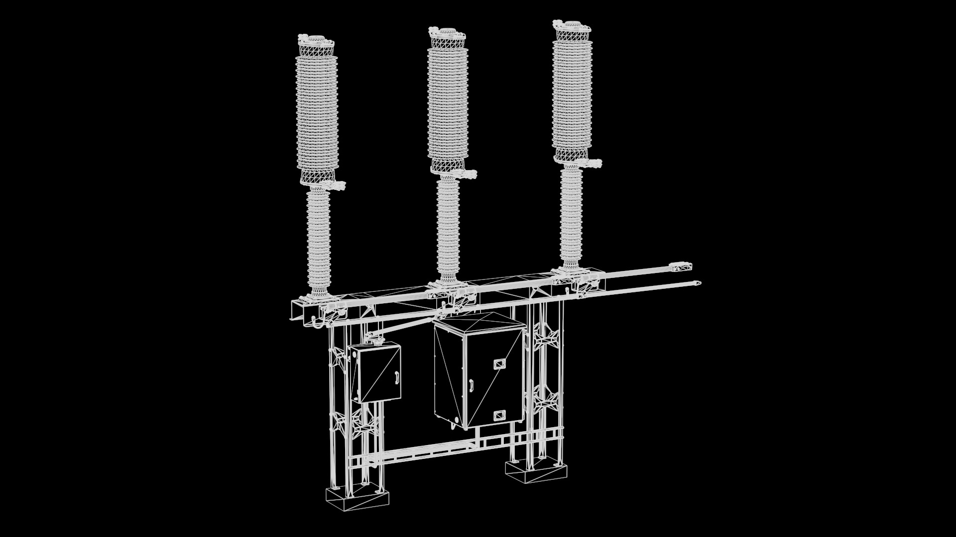 Disconnector 72 kW  Low-poly 3D model_3