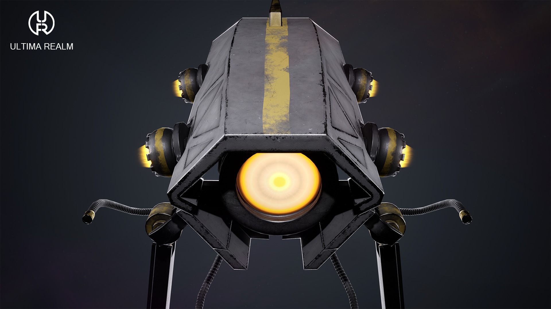 Drone Inspector Low-poly 3D model_8