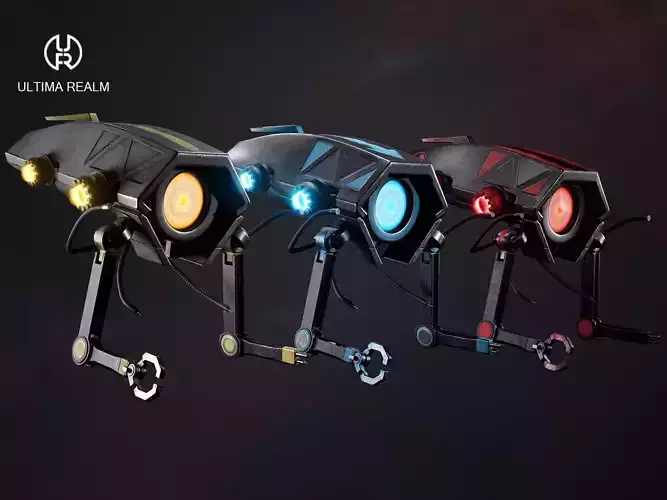 Drone Inspector Low-poly 3D model