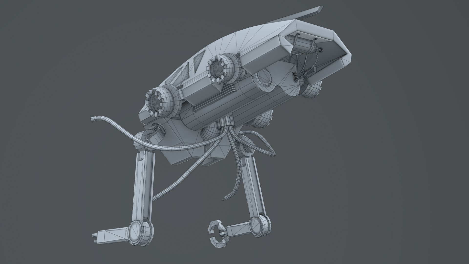 Drone Inspector Low-poly 3D model_15