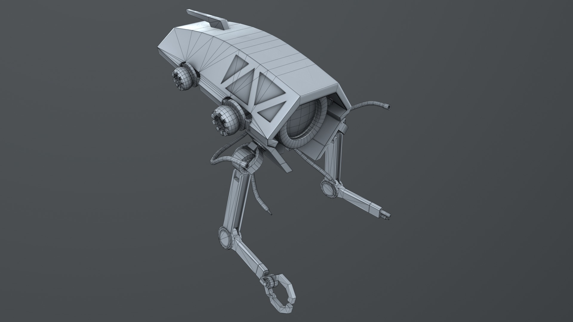 Drone Inspector Low-poly 3D model_14