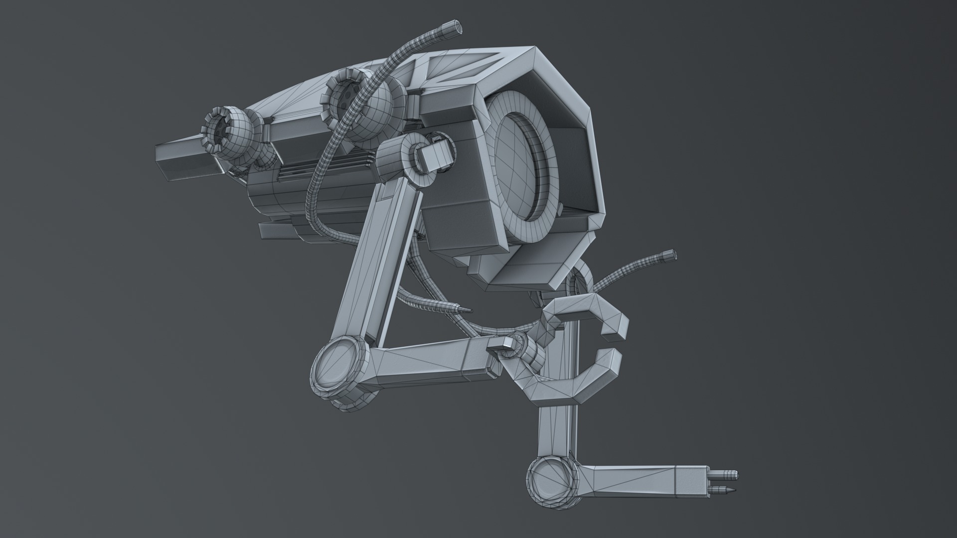 Drone Inspector Low-poly 3D model_17