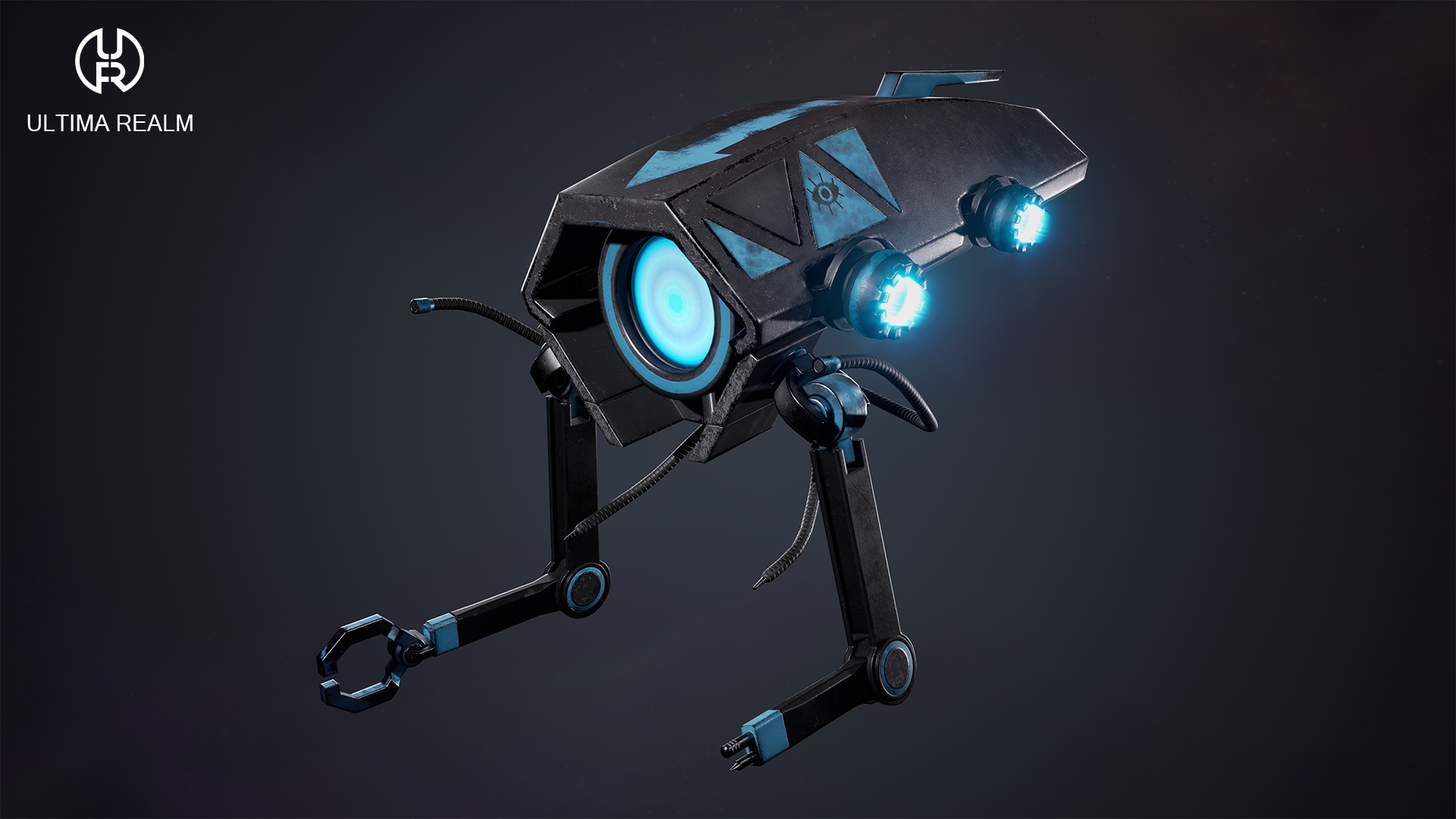 Drone Inspector Low-poly 3D model_12