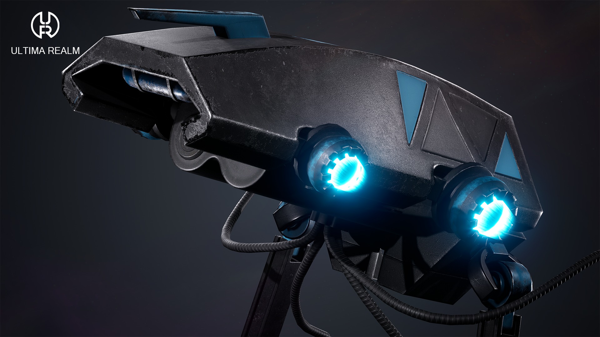 Drone Inspector Low-poly 3D model_11