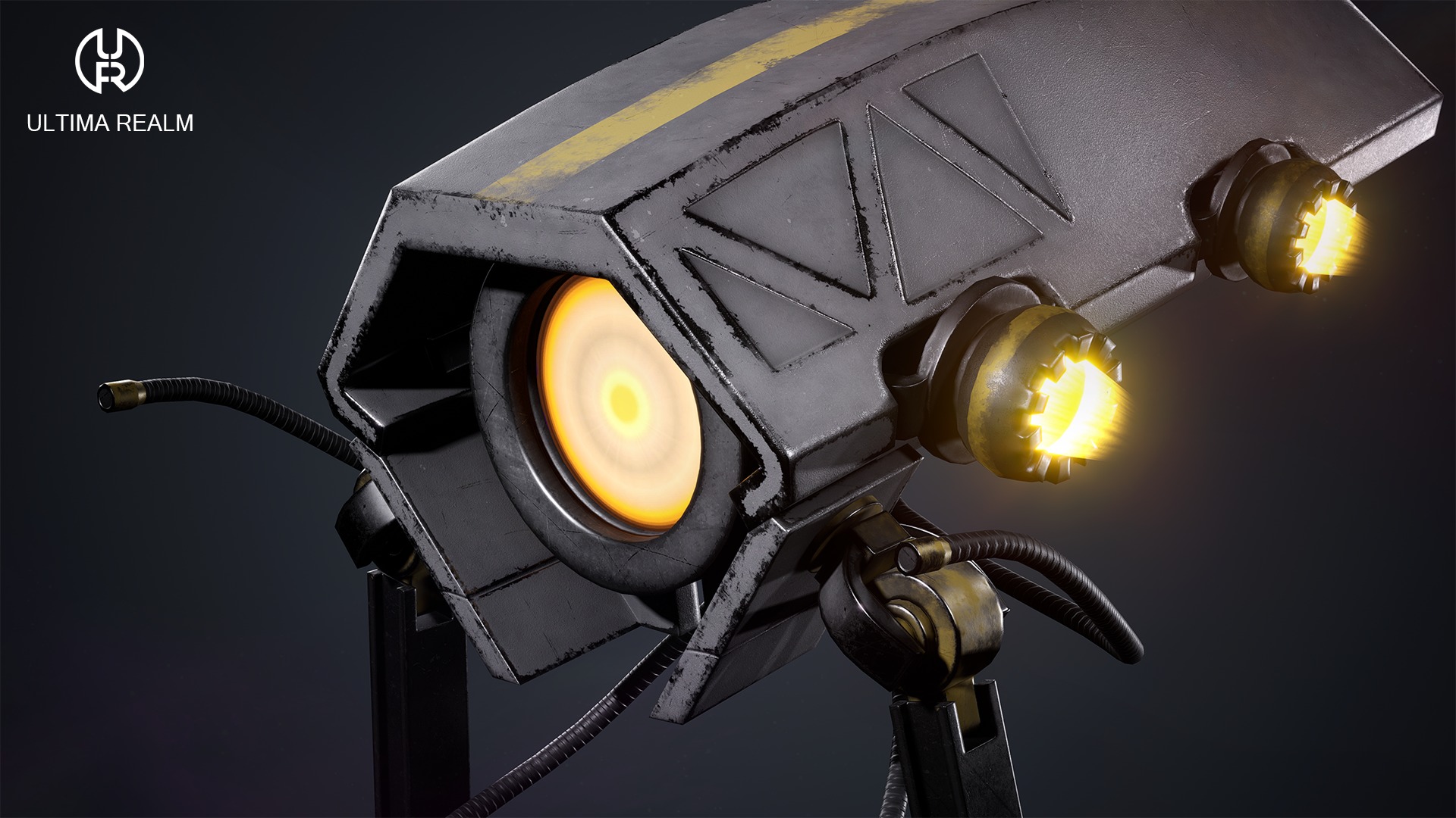 Drone Inspector Low-poly 3D model_10