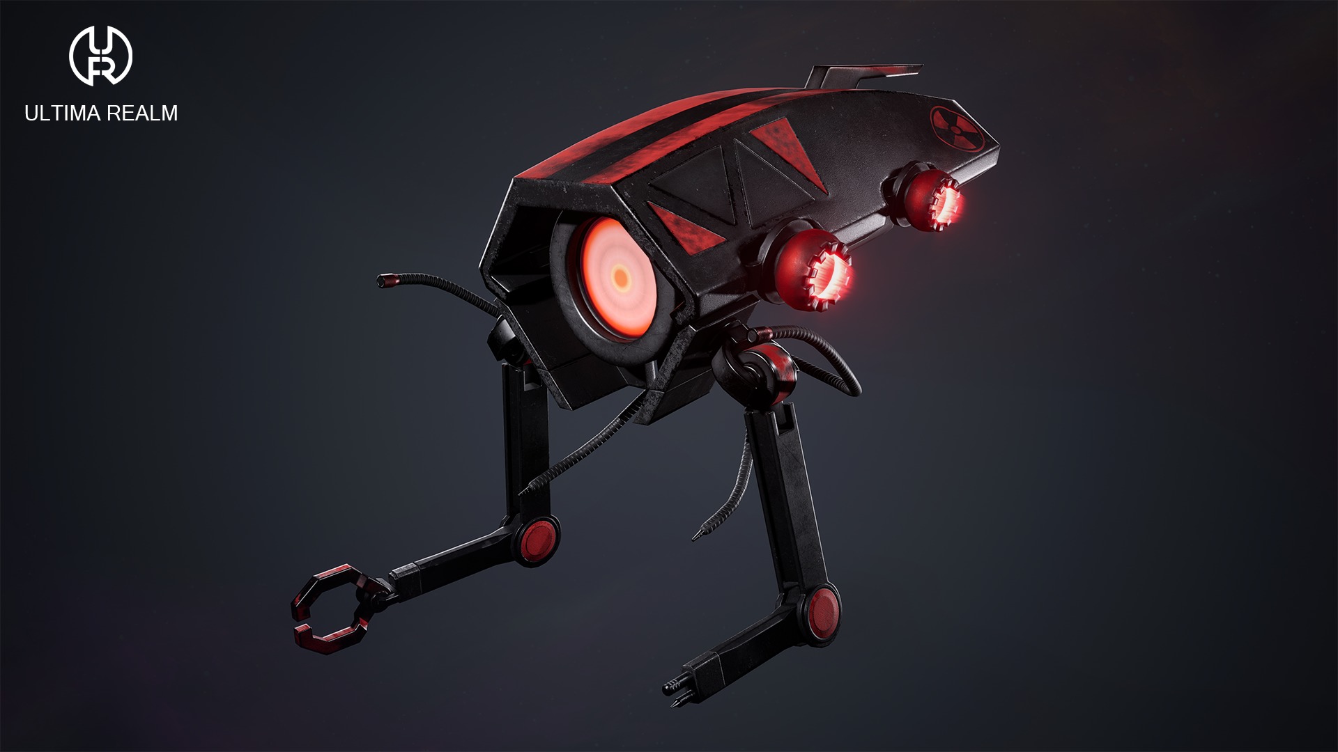 Drone Inspector Low-poly 3D model_4