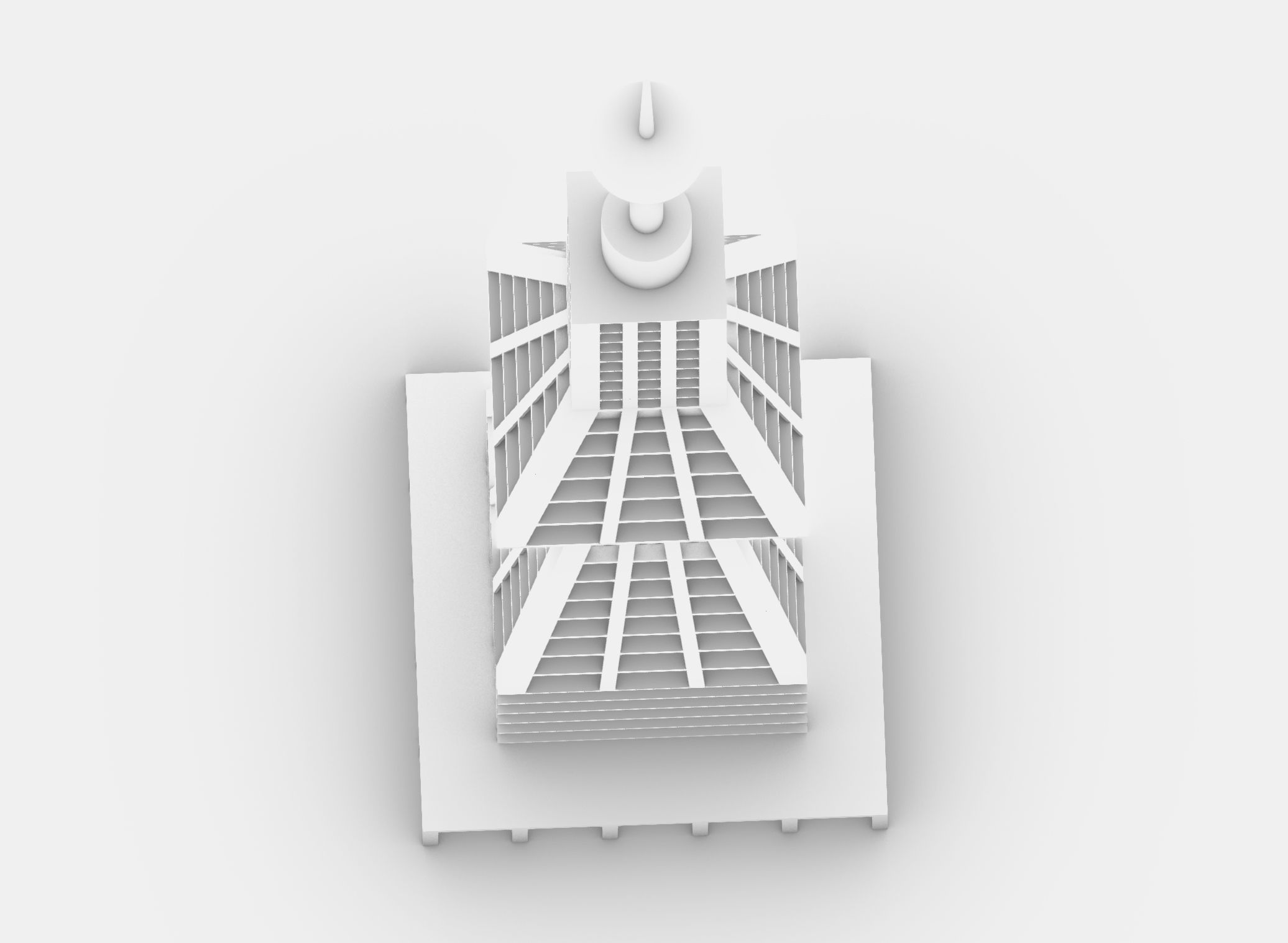 Futuristic Skyscraper Sci-Fi Building 3D model_9
