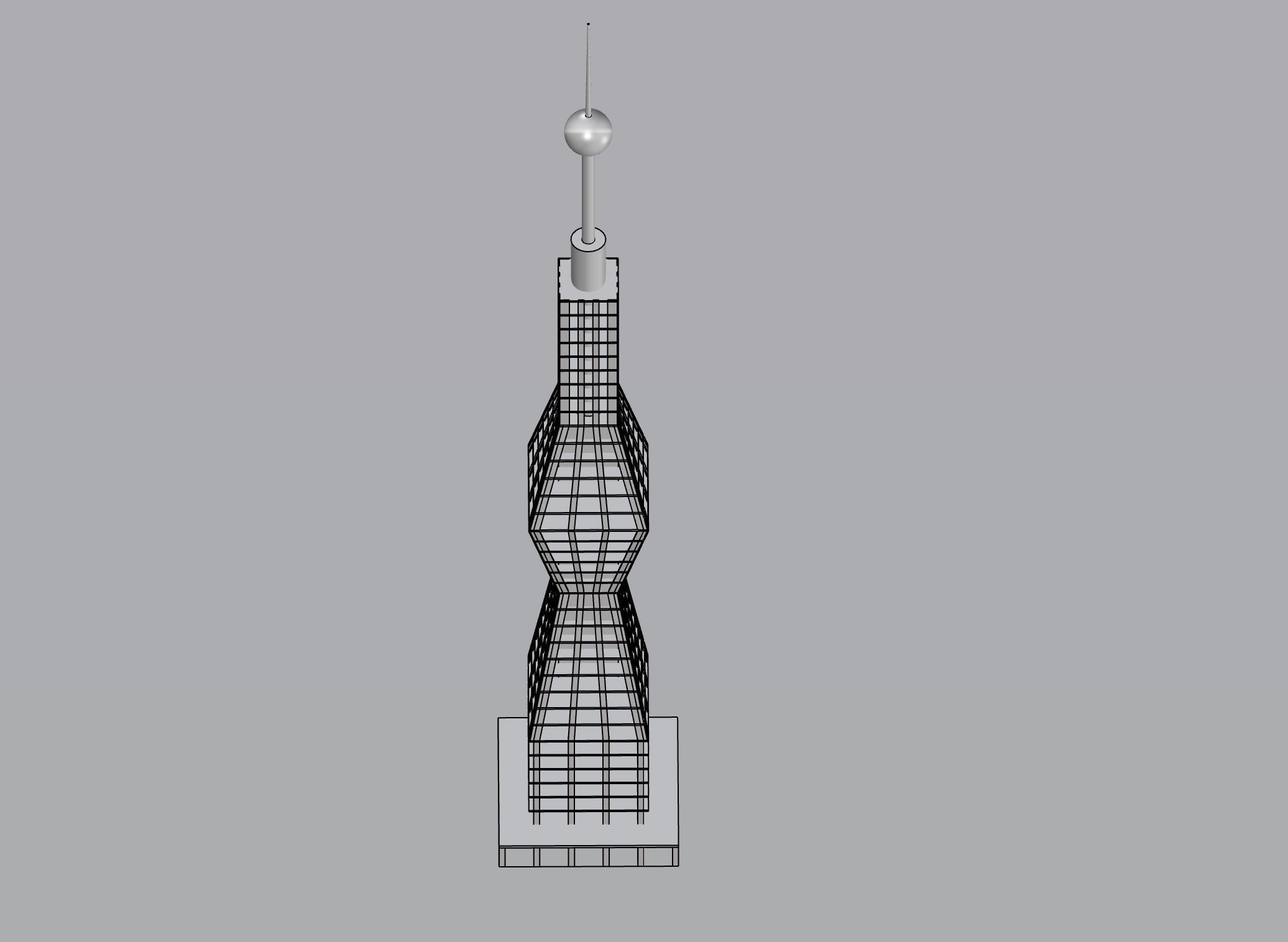 Futuristic Skyscraper Sci-Fi Building 3D model_5