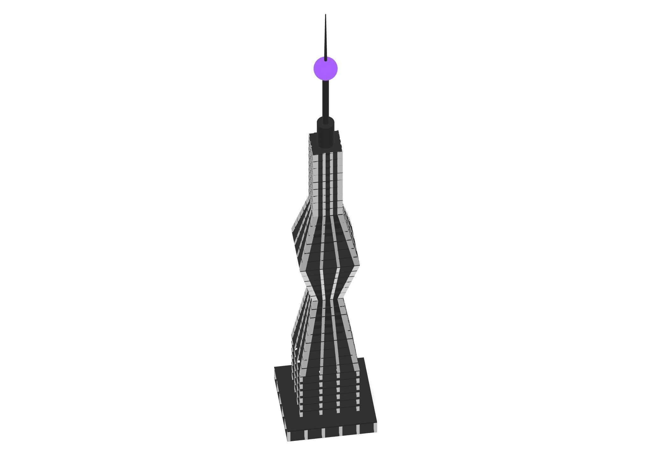 Futuristic Skyscraper Sci-Fi Building 3D model_8