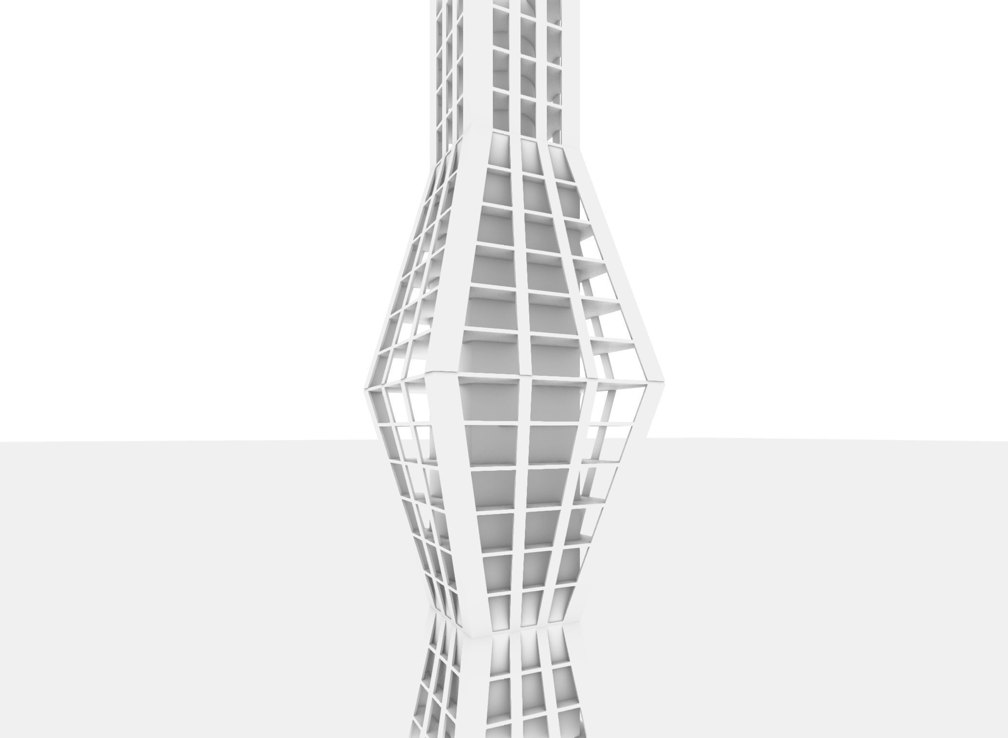 Futuristic Skyscraper Sci-Fi Building 3D model_3