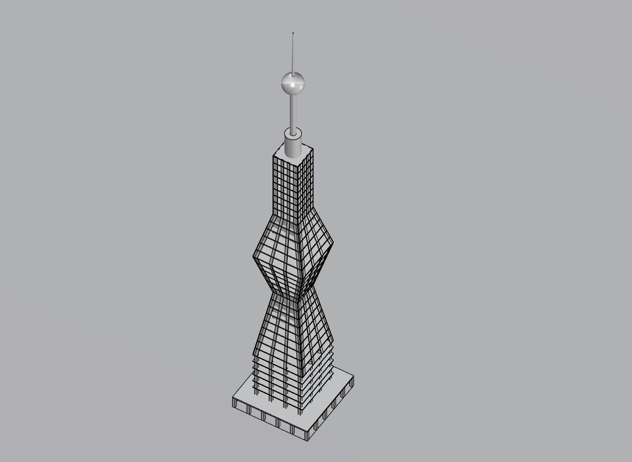 Futuristic Skyscraper Sci-Fi Building 3D model_6