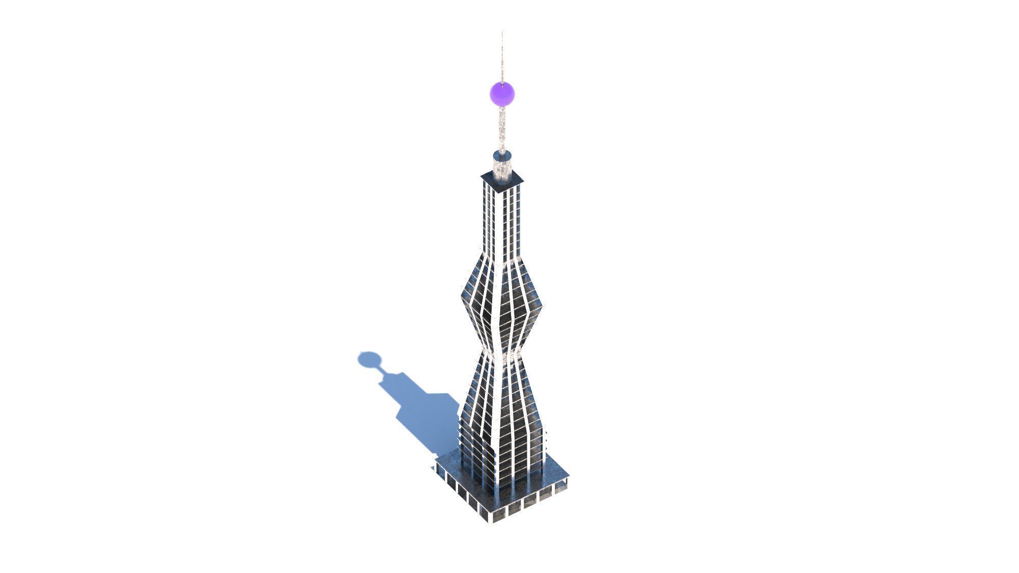 Futuristic Skyscraper Sci-Fi Building 3D model_1