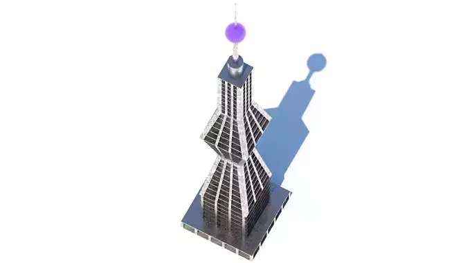 Futuristic Skyscraper Sci-Fi Building 3D model