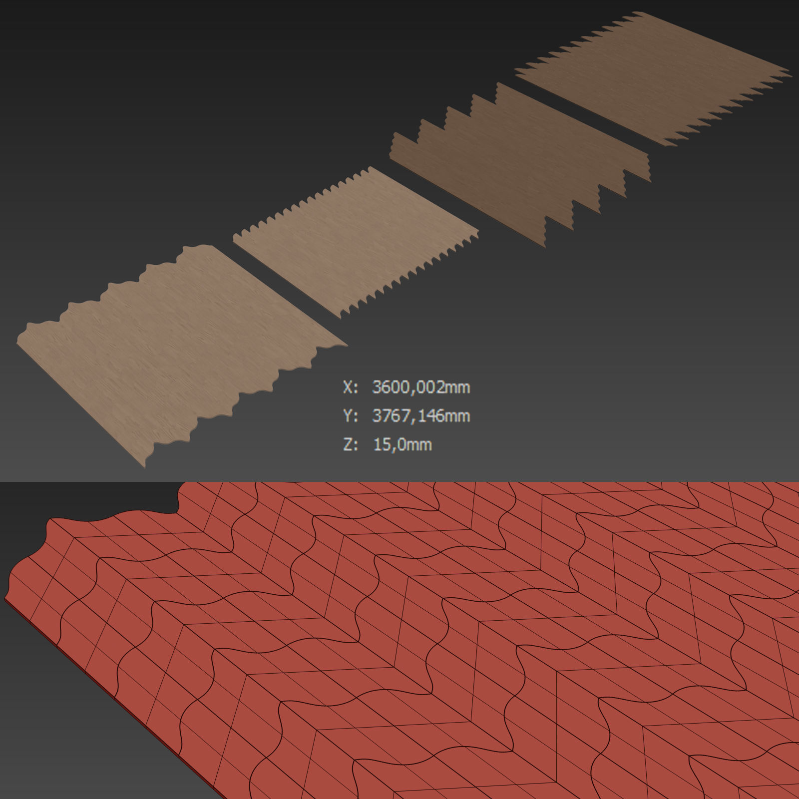 Unda Parquet By Foglie D Oro 3D model_4