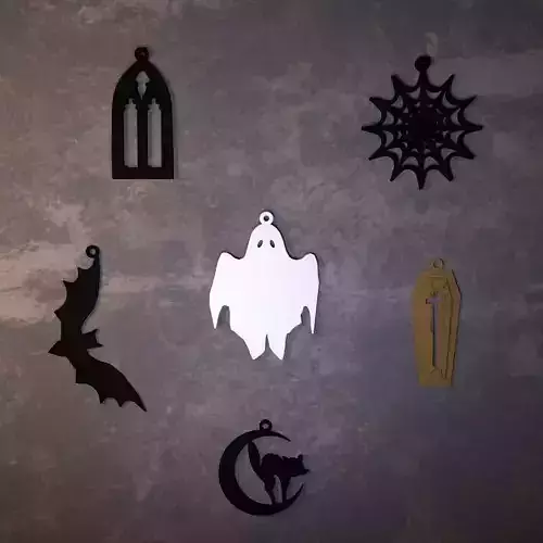 Halloween earrings 3D print model