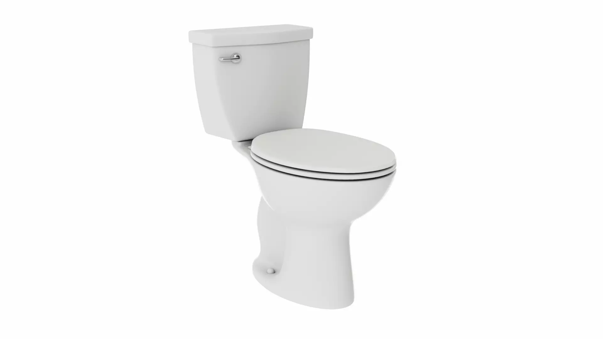 Single Flush Round Chair Height Toilet 3D model