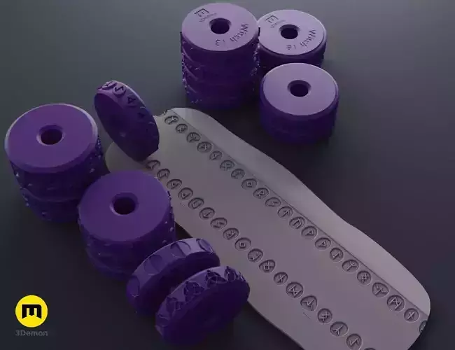 Stamp Wheels - Witchcraft Symbols 3D print model